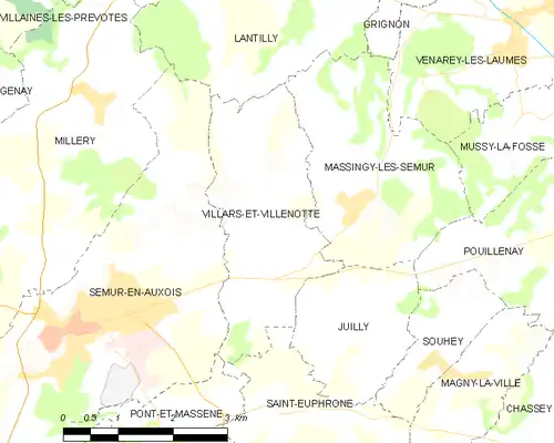 Detailkaart van de gemeente