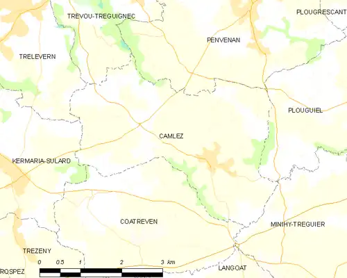 Detailkaart van de gemeente