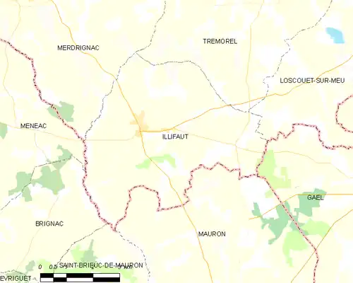 Detailkaart van de gemeente