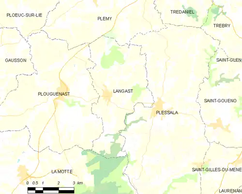 Detailkaart van de gemeente