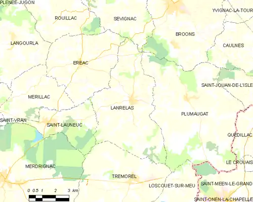 Detailkaart van de gemeente