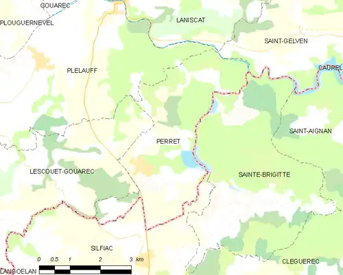 Detailkaart van de gemeente