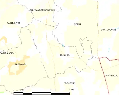 Detailkaart van de gemeente