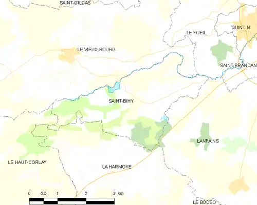 Detailkaart van de gemeente