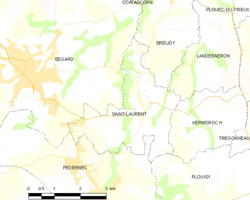 Detailkaart van de gemeente