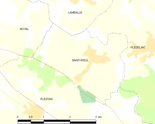 Detailkaart van de gemeente