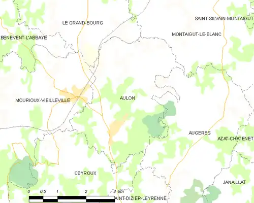 Detailkaart van de gemeente