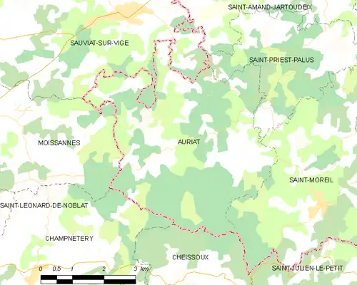Detailkaart van de gemeente