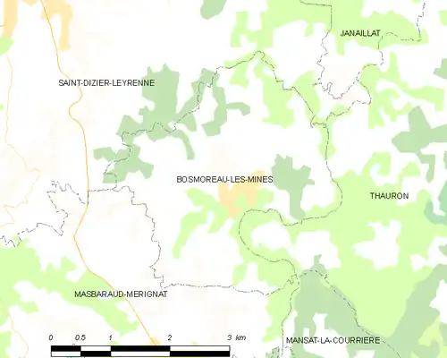 Detailkaart van de gemeente