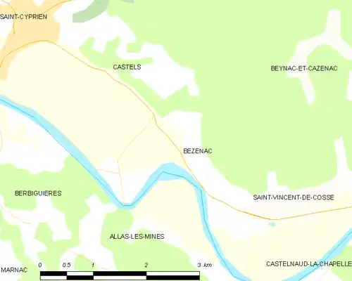 Detailkaart van de gemeente