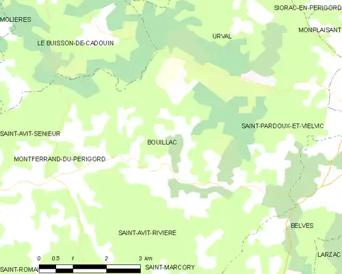 Detailkaart van de gemeente