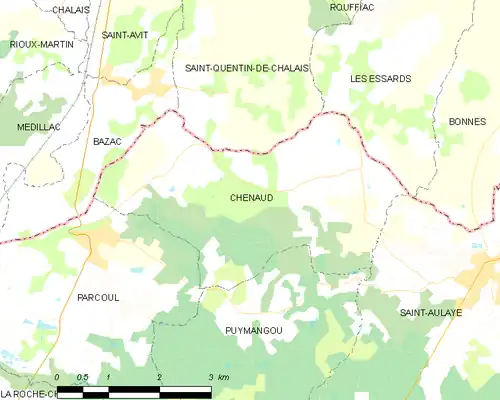 Detailkaart van de gemeente