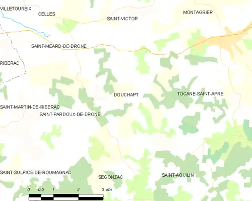 Detailkaart van de gemeente