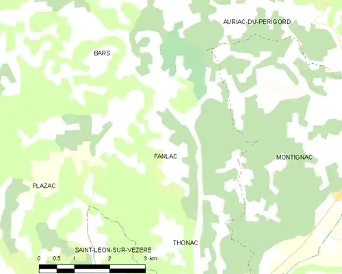 Detailkaart van de gemeente