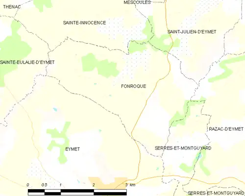 Detailkaart van de gemeente