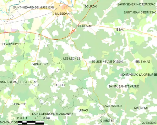 Detailkaart van de gemeente