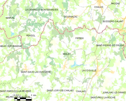 Detailkaart van de gemeente