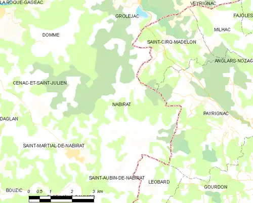 Detailkaart van de gemeente