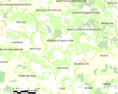 Detailkaart van de gemeente