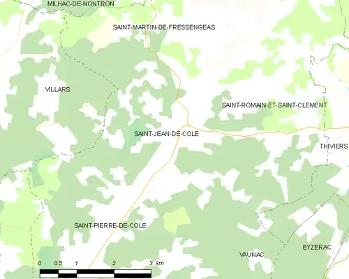 Detailkaart van de gemeente