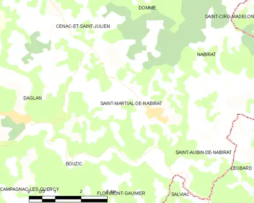 Detailkaart van de gemeente