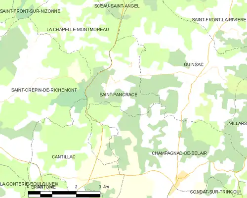 Detailkaart van de gemeente