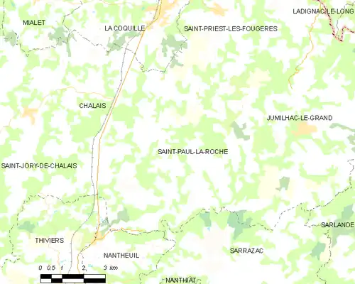 Detailkaart van de gemeente