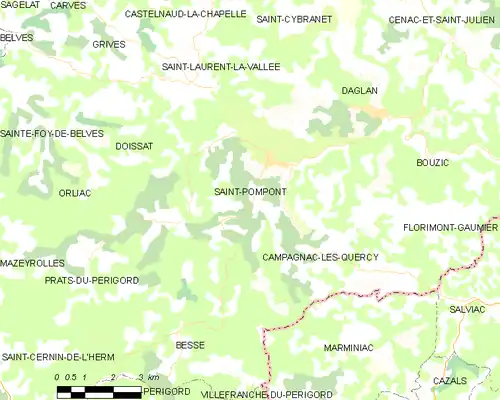 Detailkaart van de gemeente