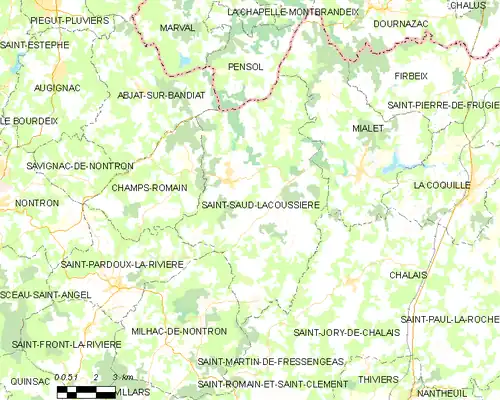 Detailkaart van de gemeente