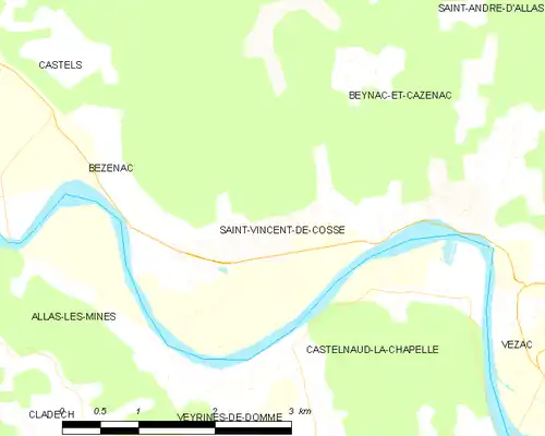 Detailkaart van de gemeente