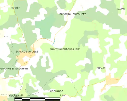 Detailkaart van de gemeente