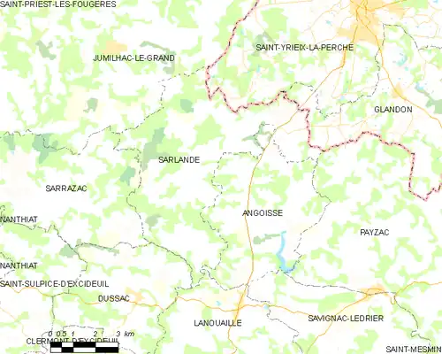 Detailkaart van de gemeente