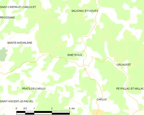 Detailkaart van de gemeente