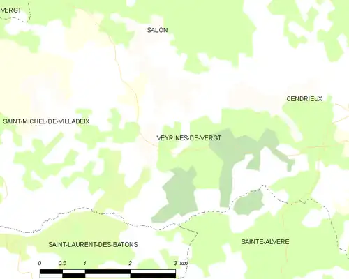 Detailkaart van de gemeente