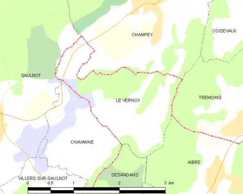 Detailkaart van de gemeente