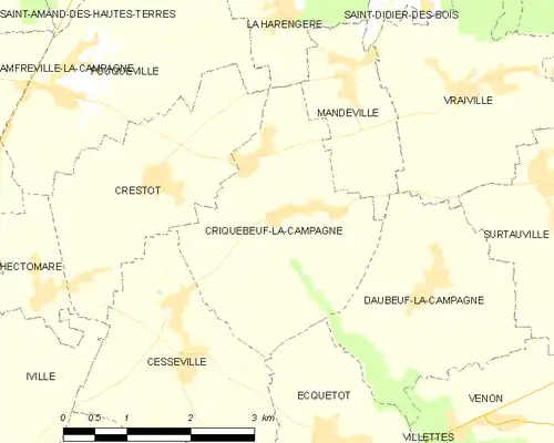 Detailkaart van de gemeente