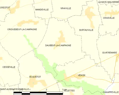 Detailkaart van de gemeente