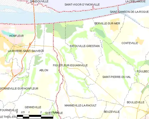 Detailkaart van de gemeente