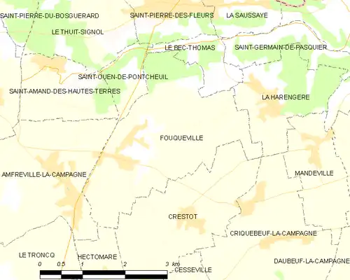 Detailkaart van de gemeente