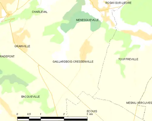 Detailkaart van de gemeente