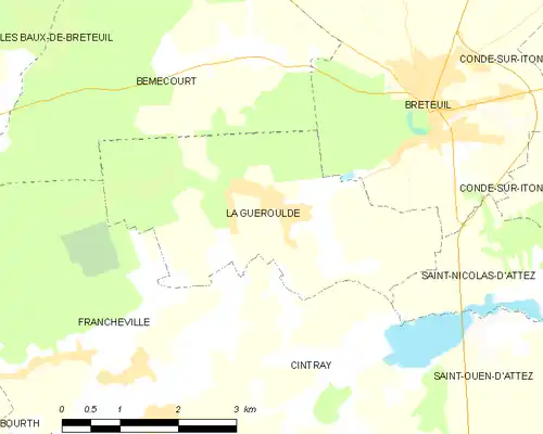 Detailkaart van de gemeente