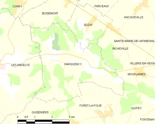 Detailkaart van de gemeente