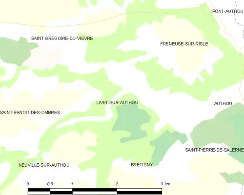 Detailkaart van de gemeente