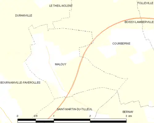 Detailkaart van de gemeente