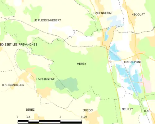Detailkaart van de gemeente