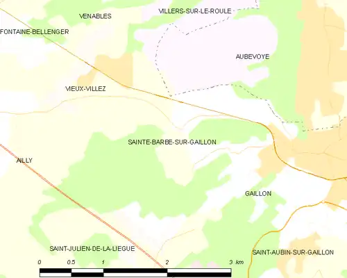 Detailkaart van de gemeente