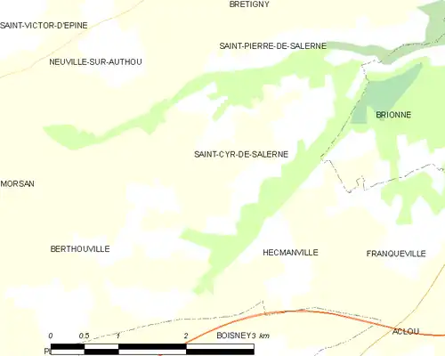 Detailkaart van de gemeente