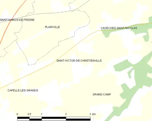 Detailkaart van de gemeente