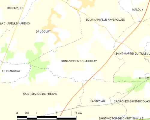 Detailkaart van de gemeente