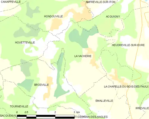 Detailkaart van de gemeente